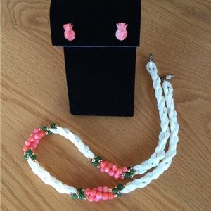 Vintage “Aloha” Jewelry - Necklace & Post Earrings Set.